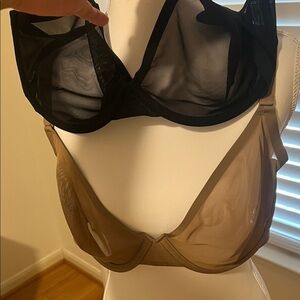 CUUP Black and nude set Sheer Mesh Underwire Bras